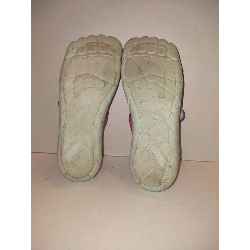 Personal Identity Kids Pink Purple Water Shoes Hook Loop Strap Size 4-5 USA